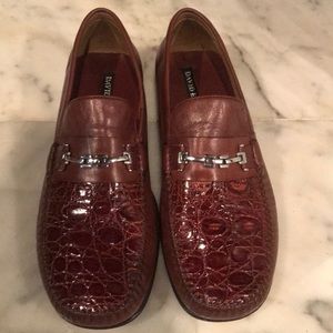 Men’s Size 9 Brown Leather and Crocodile shoe